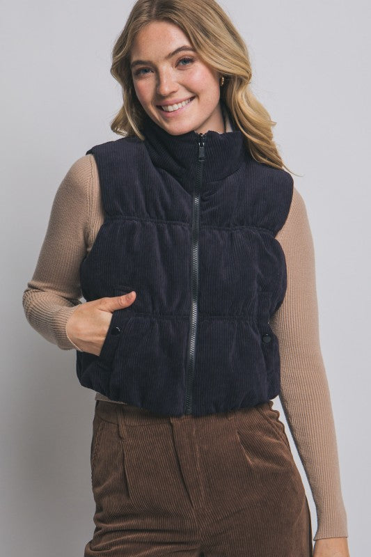 Reversible Corduroy & Aztec Fleece Vest- 3 Colors!