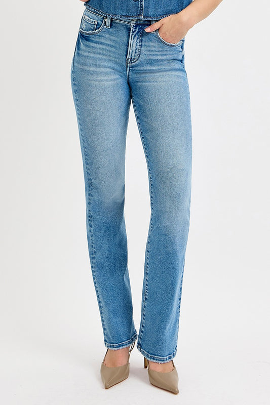 Risen Tummy Control Straight Jeans