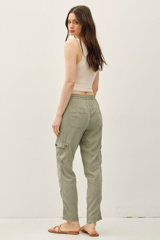 The Ryder Tencel Cargo Jogger Pants-3 Colors!