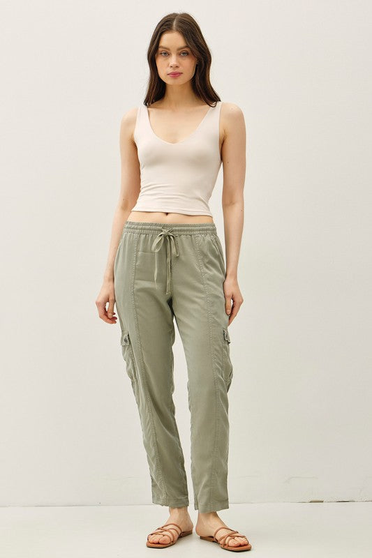 The Ryder Tencel Cargo Jogger Pants-3 Colors!