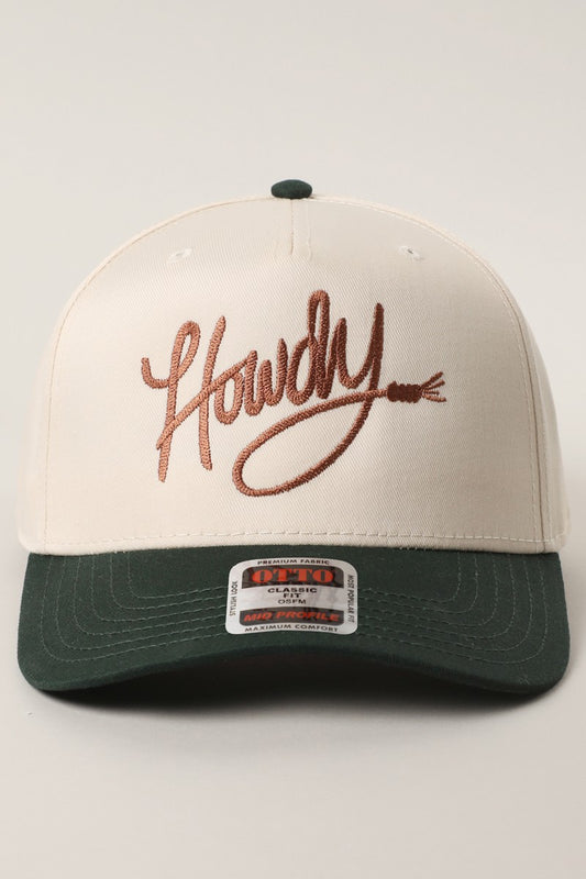 Howdy Embroidered Classic Two-tone Trucker Hat