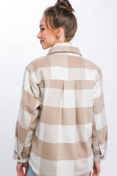 Myka Fleece Plaid Shacket- 4 Colors!.