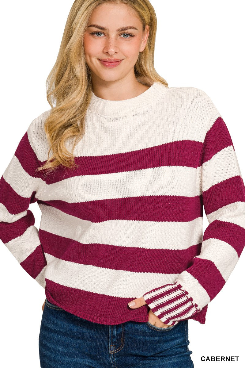 Striped Chic Sweater-2 Colors!