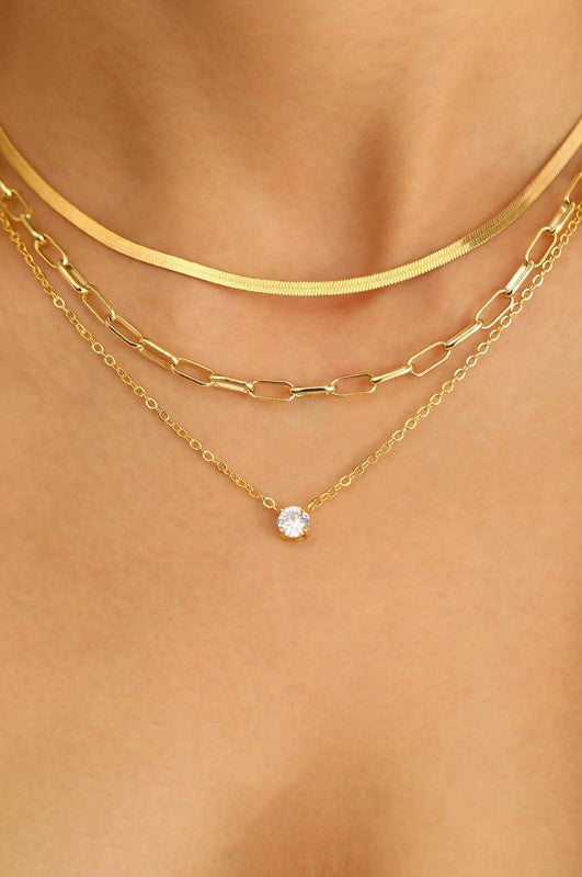 18k Stainless Steel Tarnish Free Layered Neck