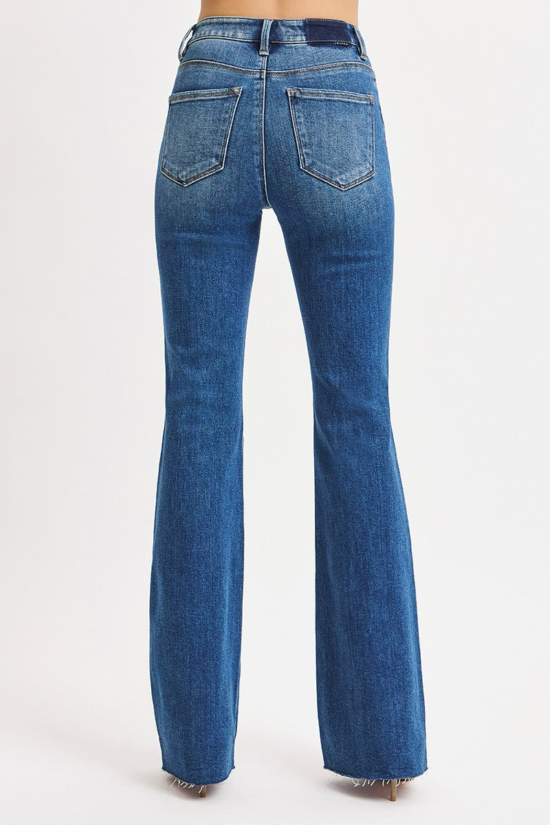 Risen High Rise Flare Jeans