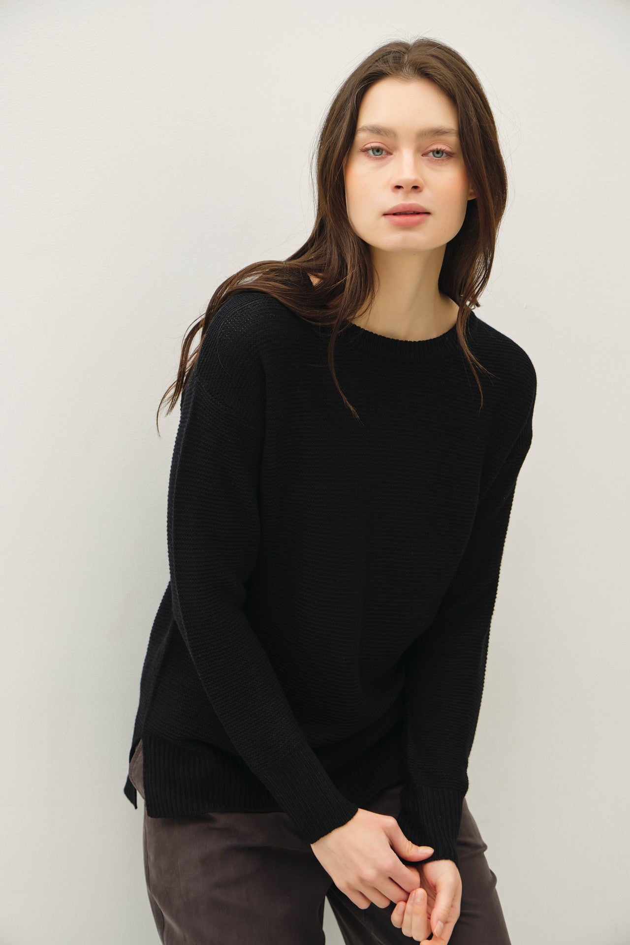 Round Neck Boyfriend Fit Sweater-6 Colors