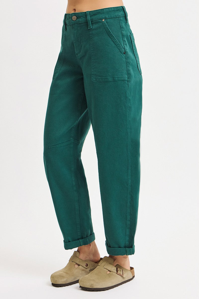 Risen High Rise Cuffed Barrel Pants