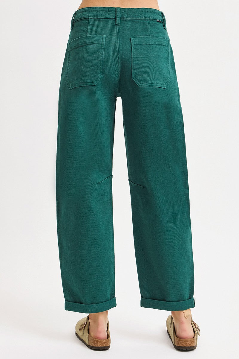 Risen High Rise Cuffed Barrel Pants