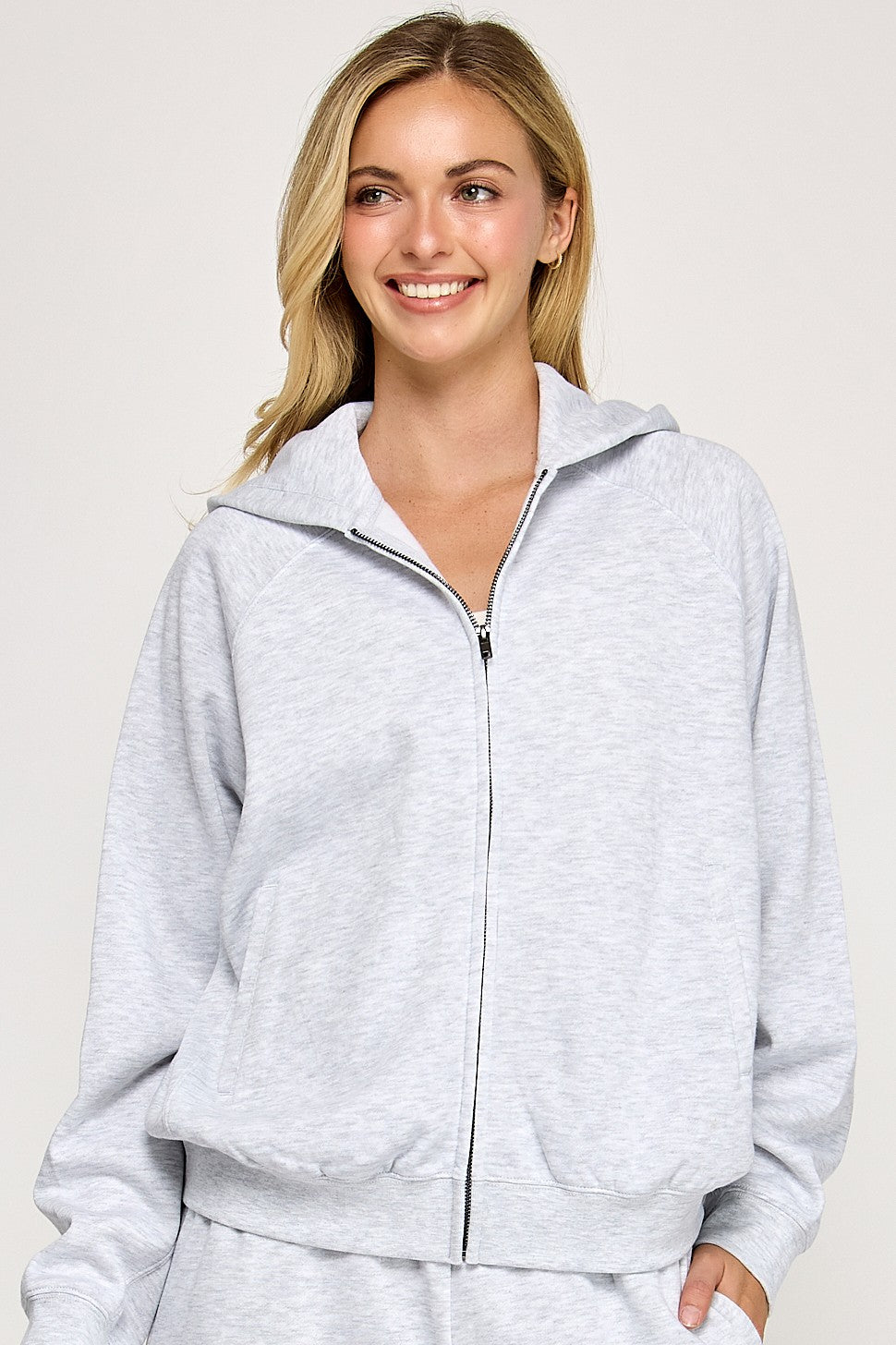 Basic Fleece Zip Up Hoodie