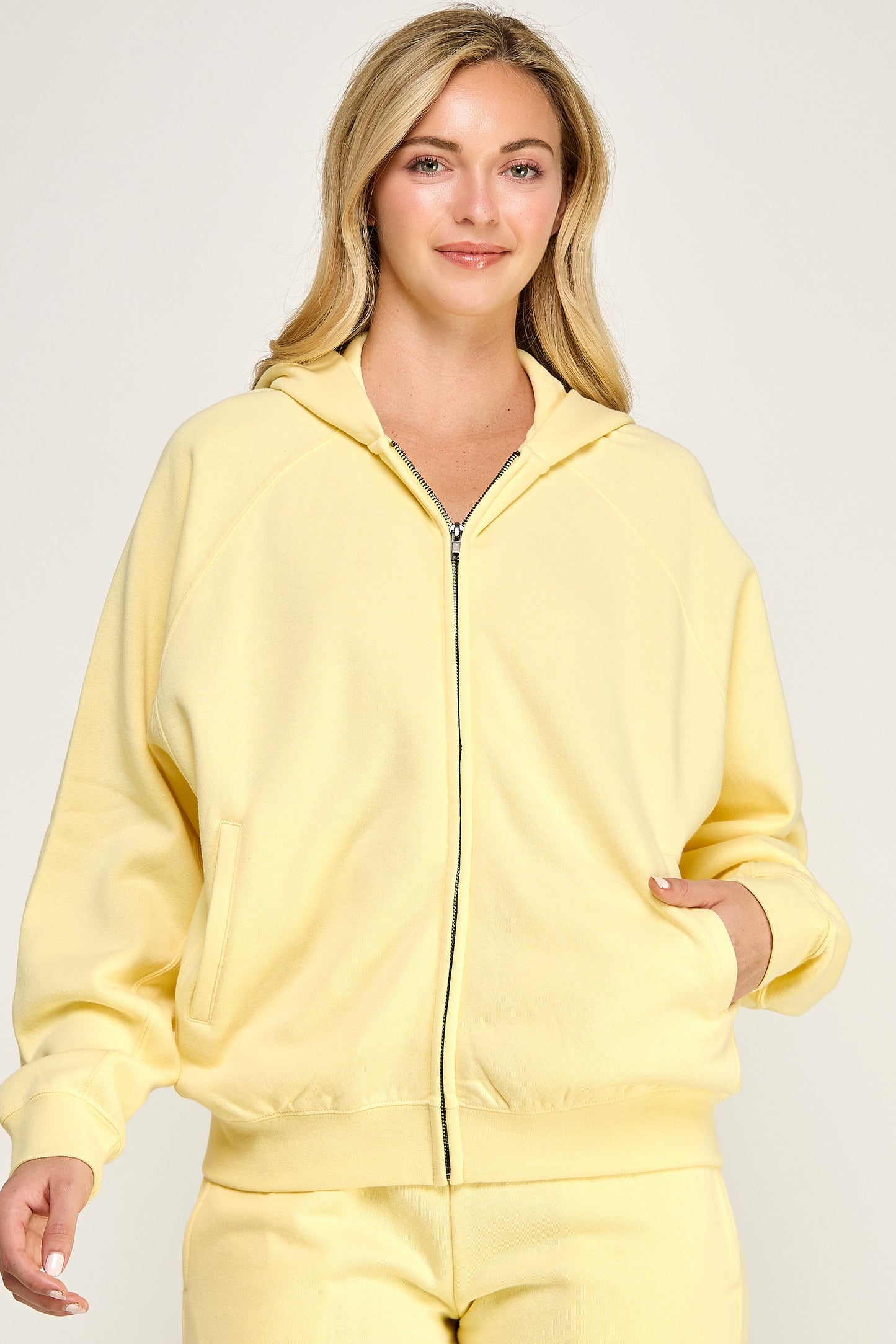 Basic Fleece Zip Up Hoodie