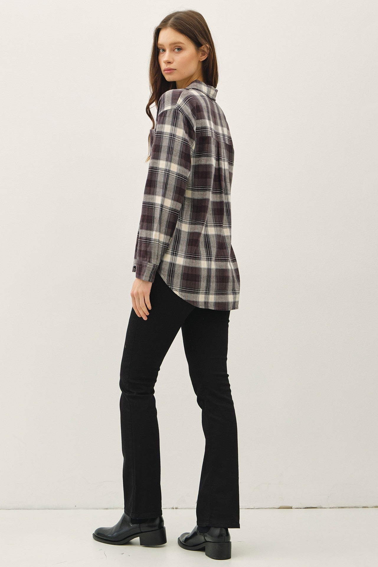 Khaki Plaid Oversized Flannel