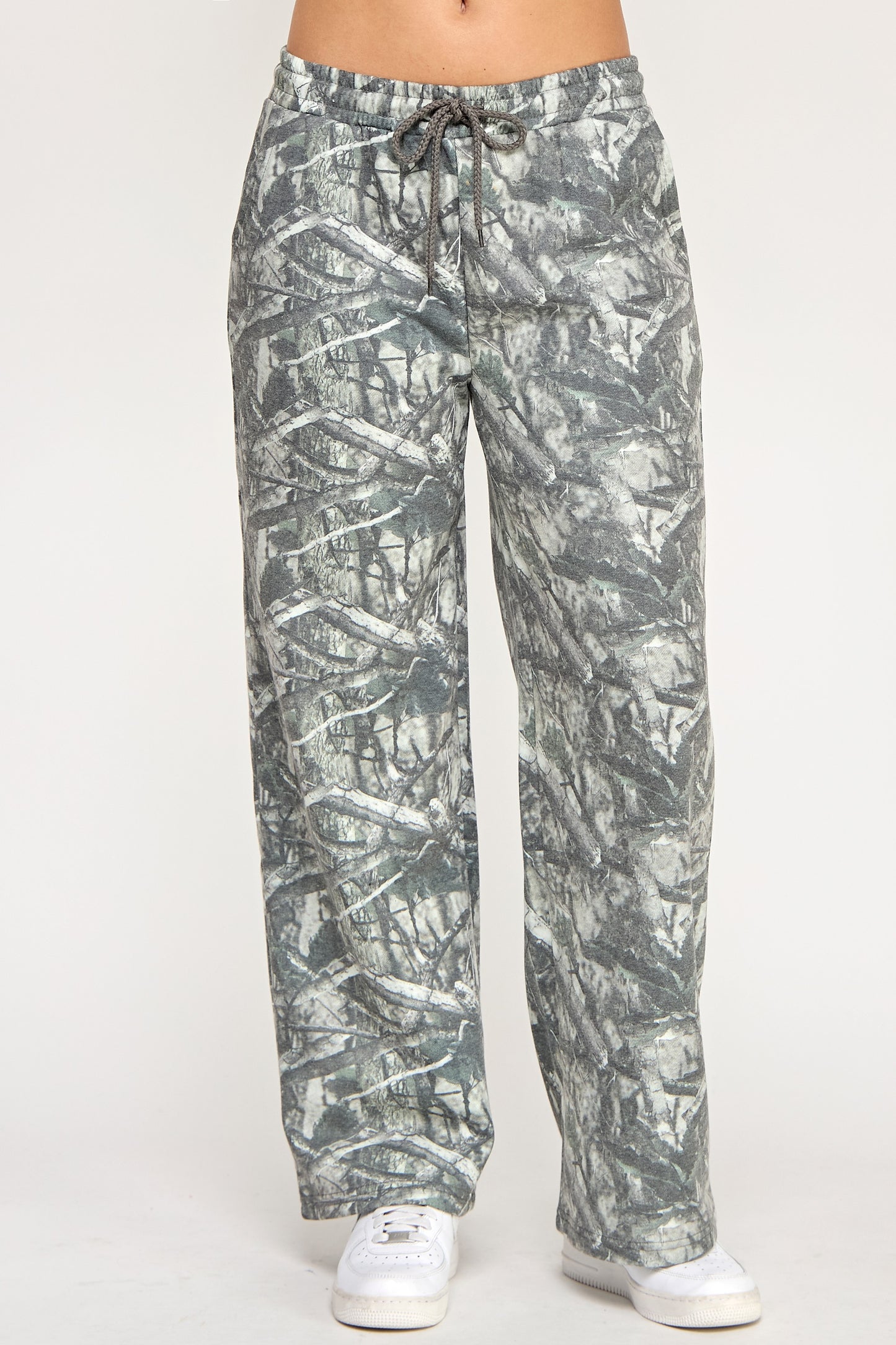 Fleece Camo Straight Leg Pants