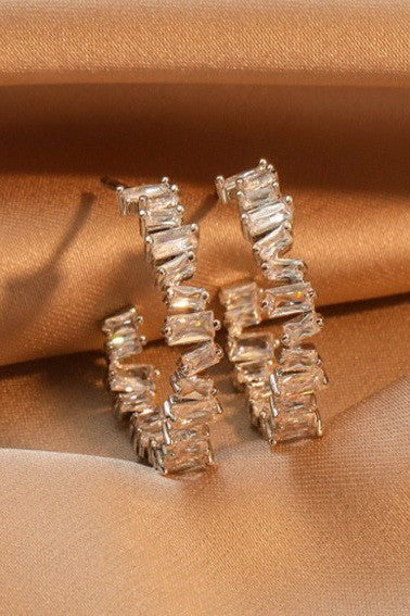 Rhinestone Hoop Earrings