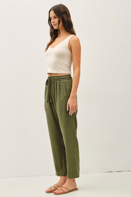 Tencel Blend Tapered Pants-2 Colors!
