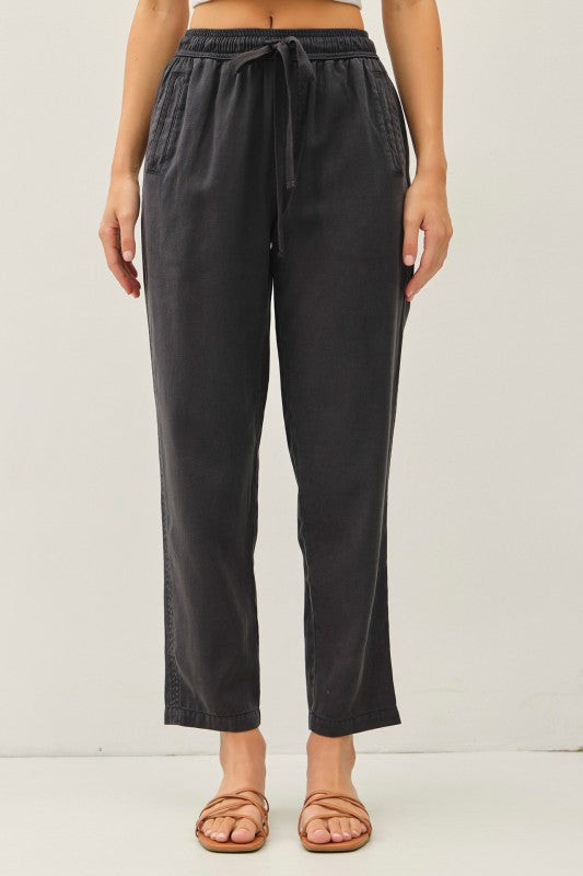 Tencel Blend Tapered Pants-2 Colors!