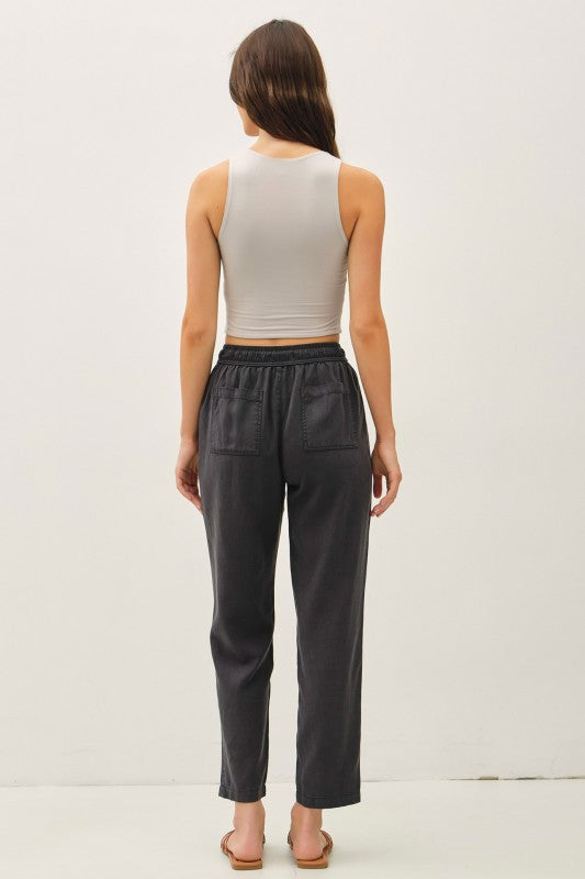 Tencel Blend Tapered Pants-2 Colors!