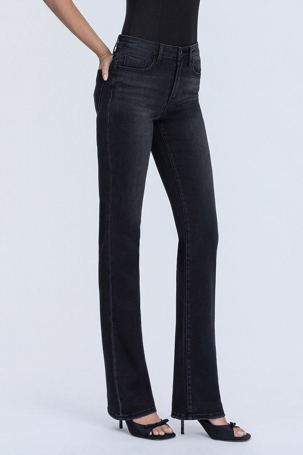 LOVERVET BY VERVET High Rise Full Length Black Bootcut Jeans