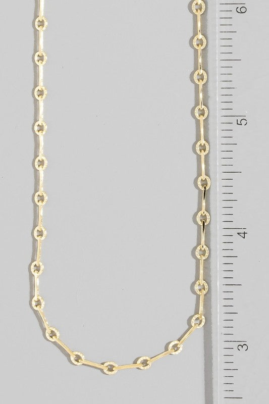 Dainty Repeating Bar Chain Necklace