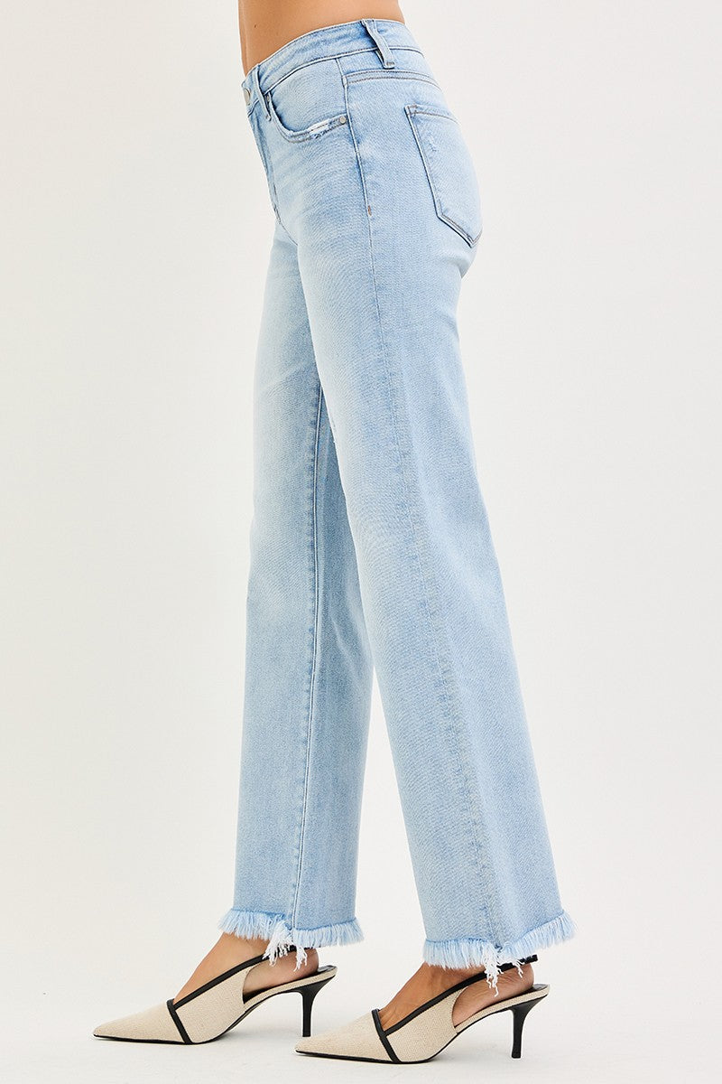 Risen Jeans Tummy Control Straight Ankle Jeans