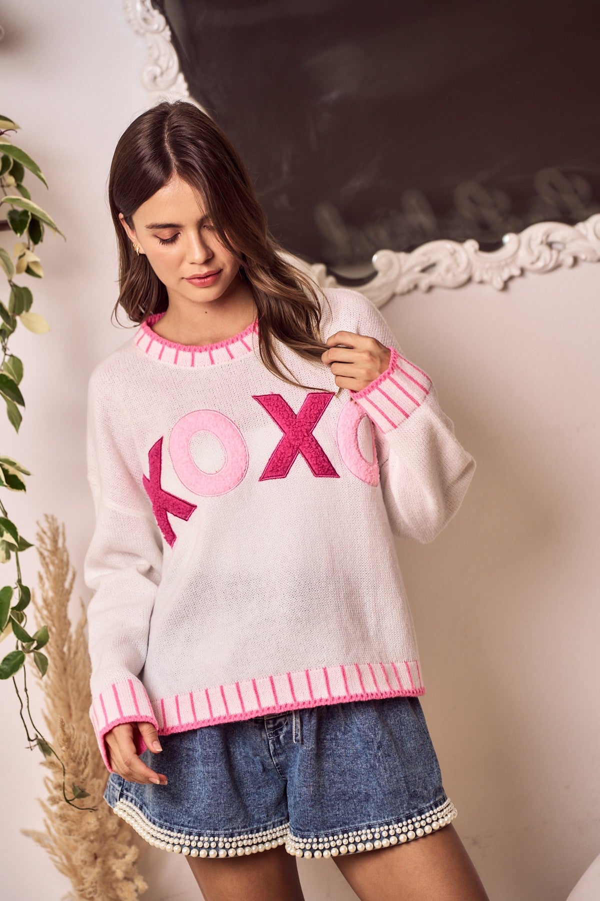 Sweet Whispers XOXO Knit Sweater