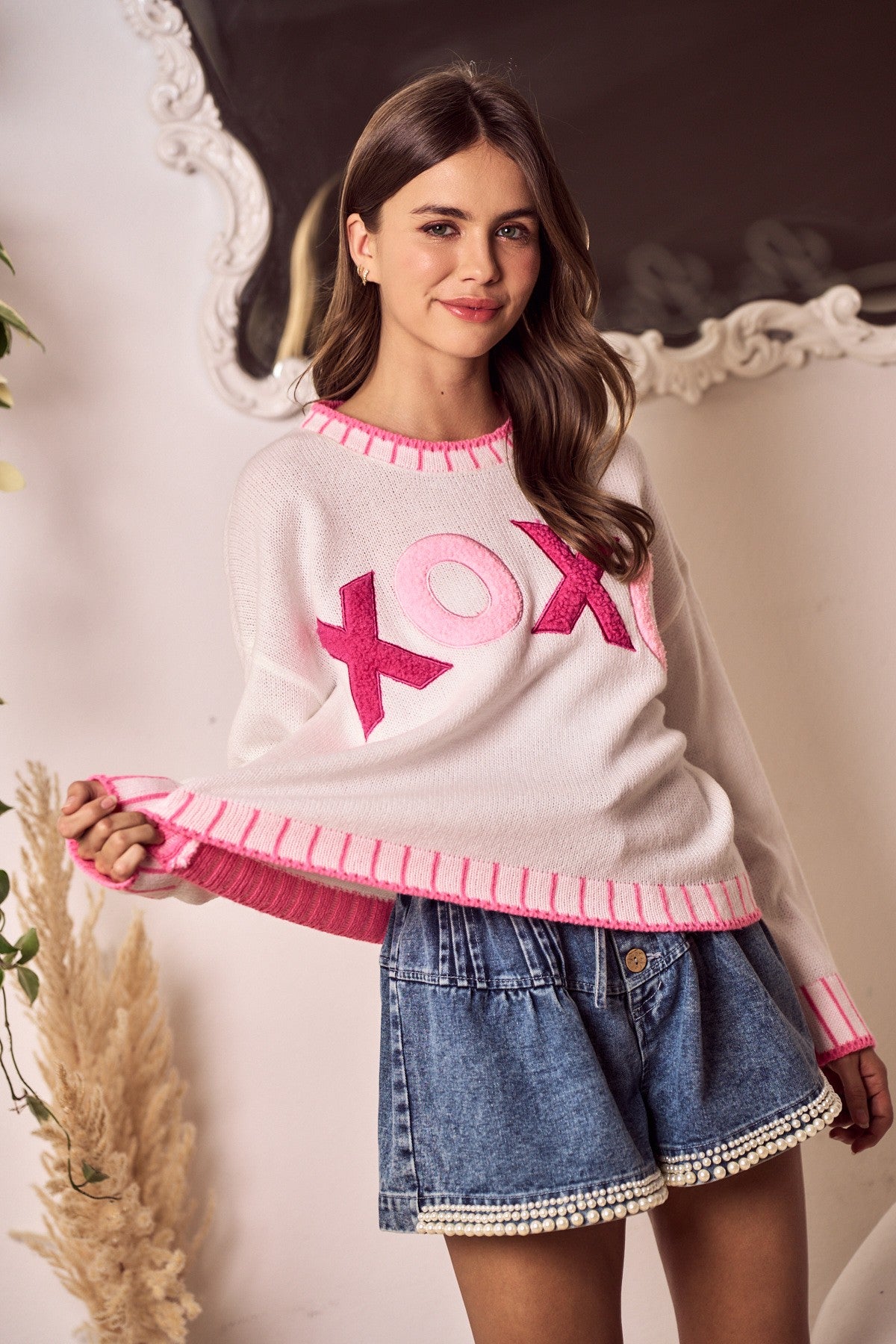 Sweet Whispers XOXO Knit Sweater