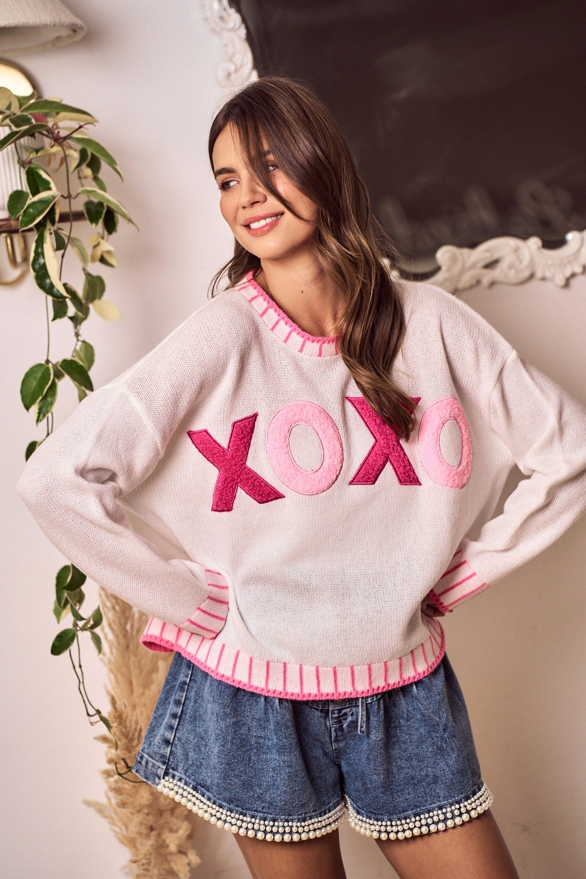 Sweet Whispers XOXO Knit Sweater