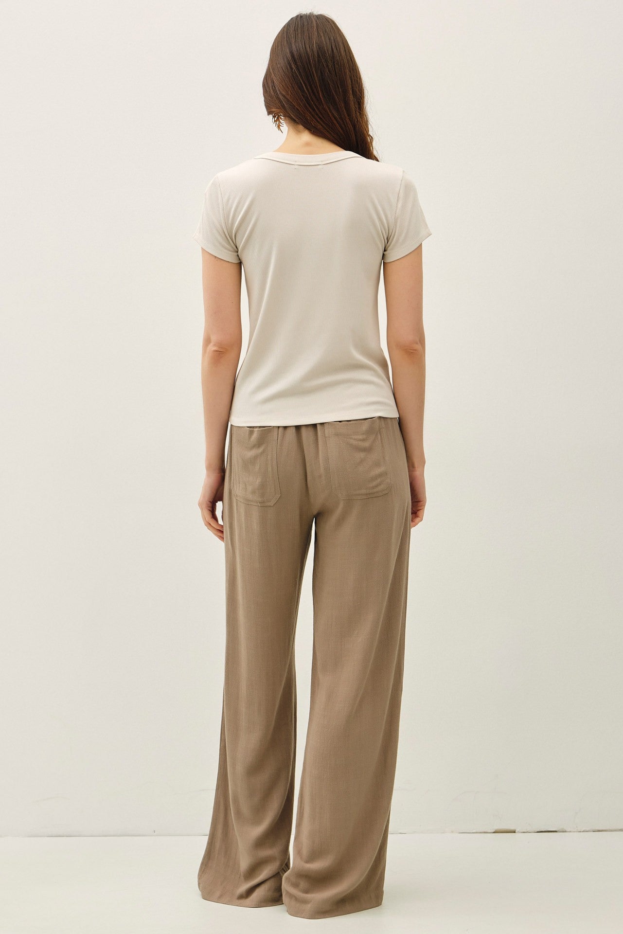 Ribbed Scoop Neck Baby Tee