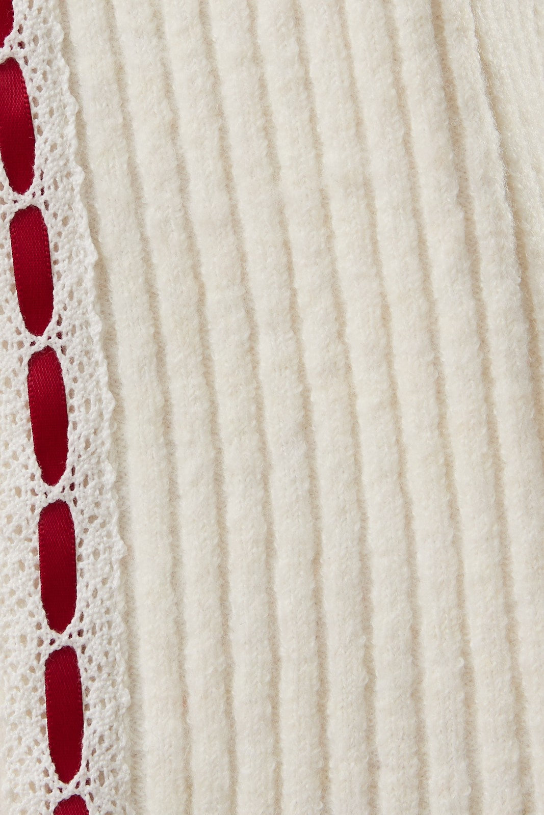 Red Ribbon Knit Tank Vest