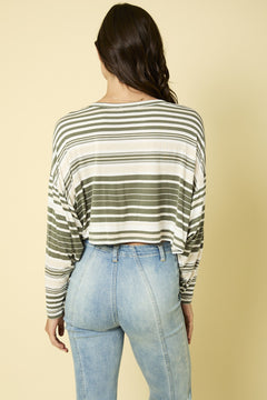 Daily Adoration Striped Crop Top