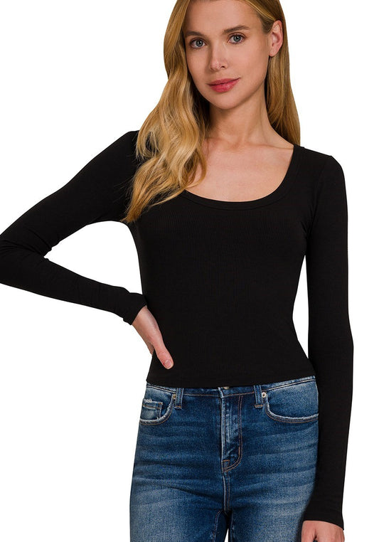McLaine Basic Ribbed Long Sleeve