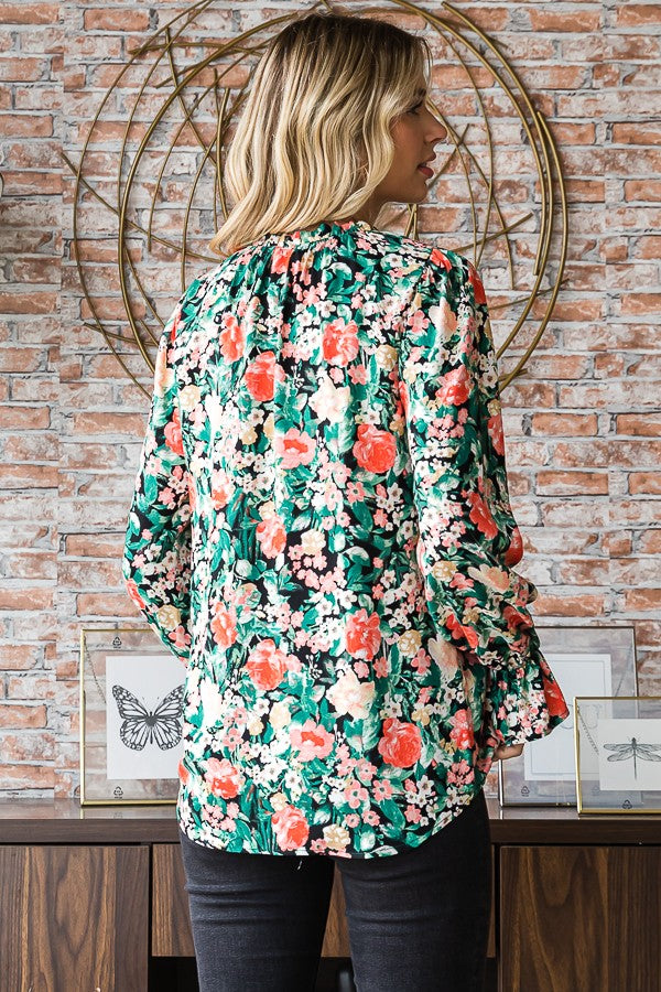 Hildas Long Sleeve Ruffle Top.