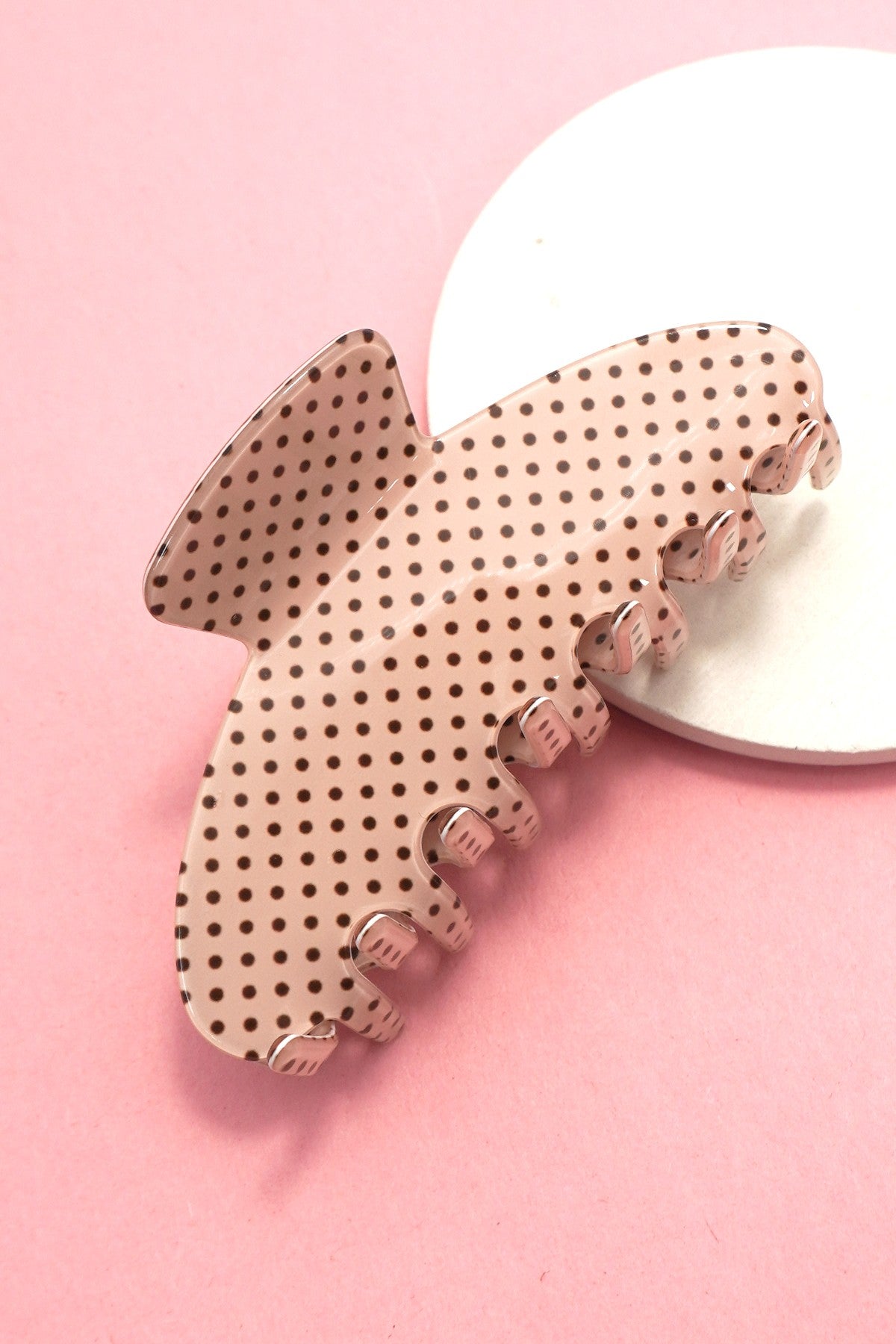 Pastel Polka Dot Hair Claw Clip