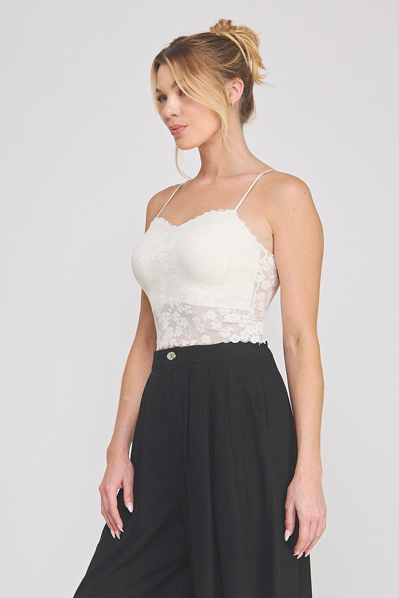 Floral Lace Sweetheart Bralette