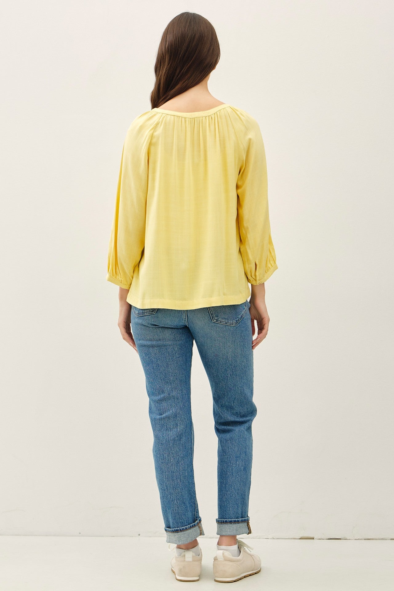 DOORBUSTER: Lace Trim Peasant Blouse