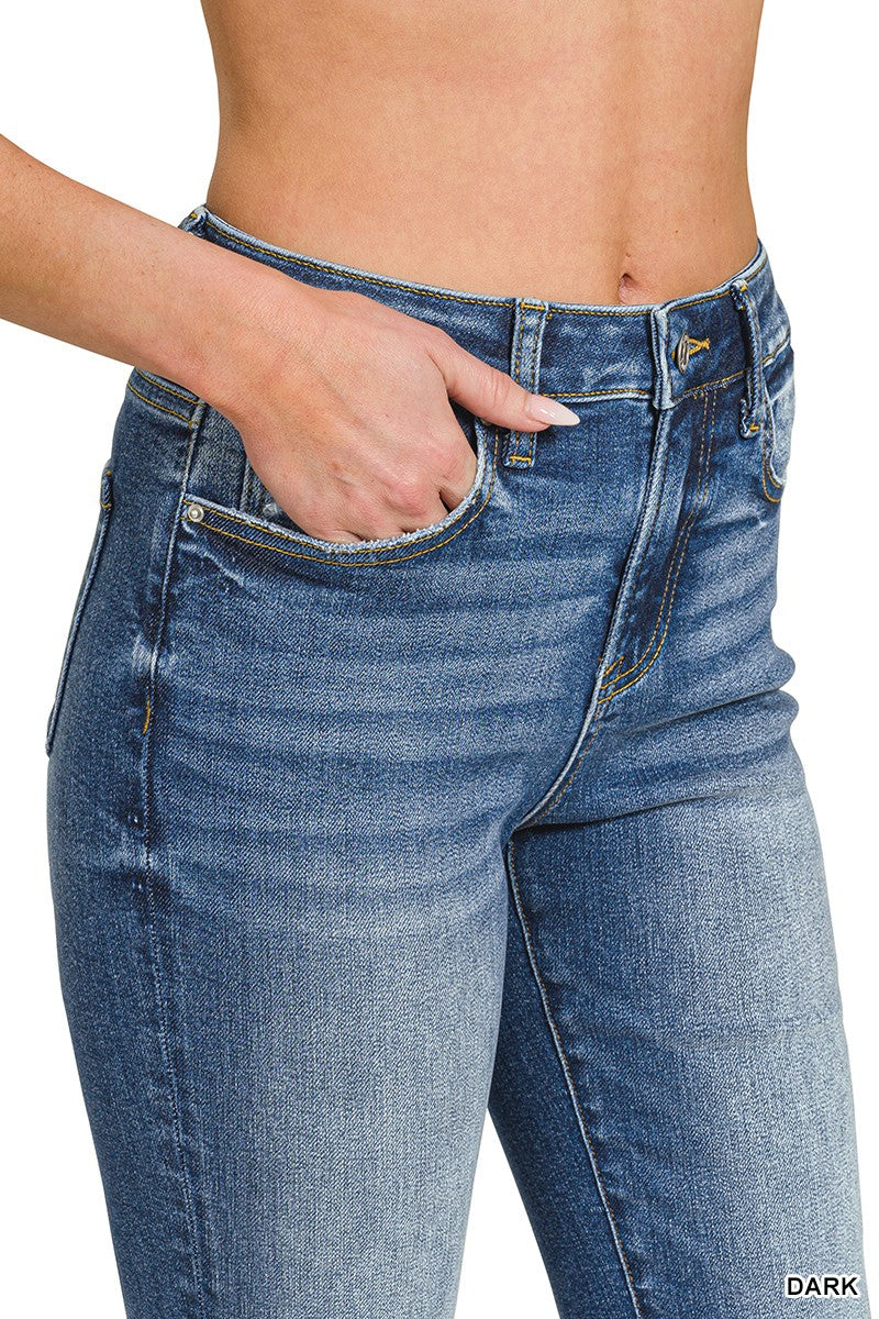 Stretch Cuffed Skinny Jeans