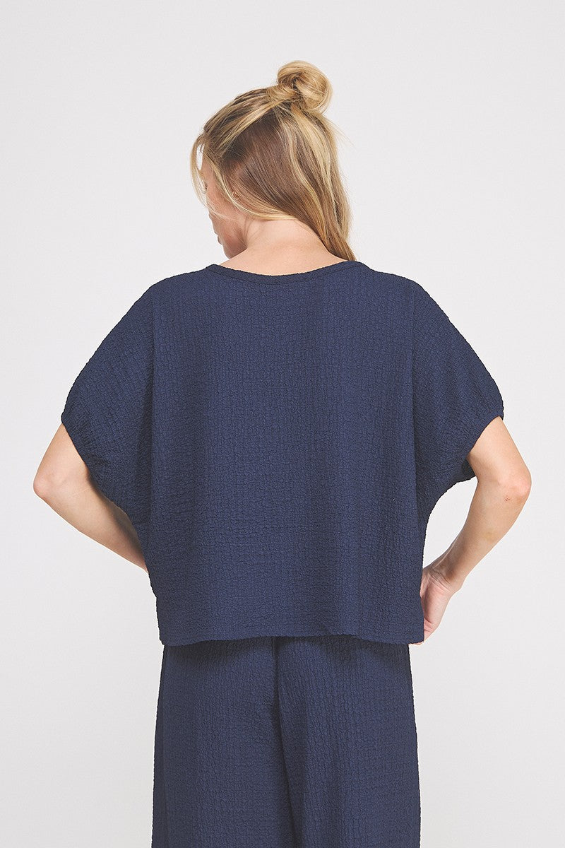 Textured Knit Dolman Top
