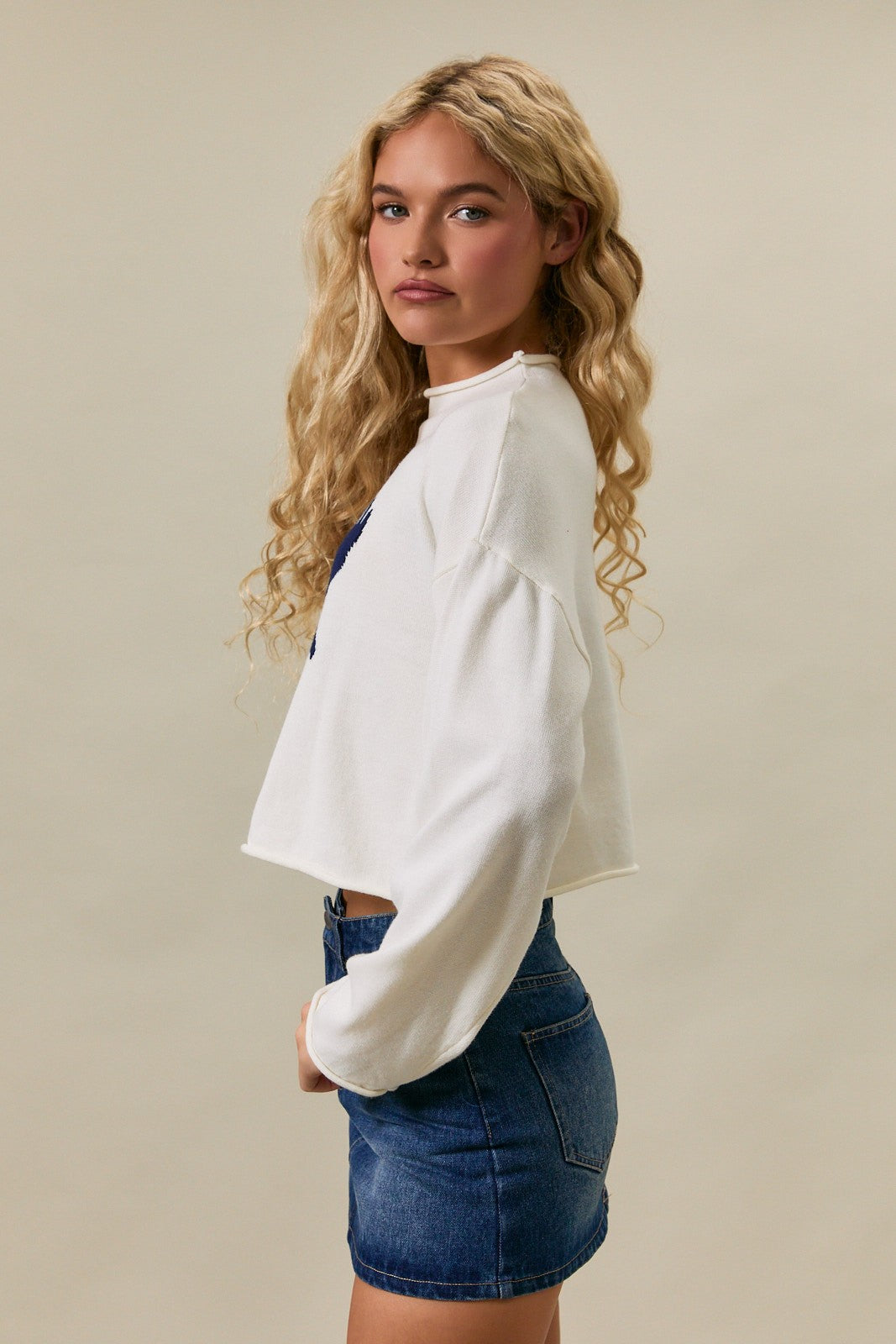 Eagle Mock Neck Sweater