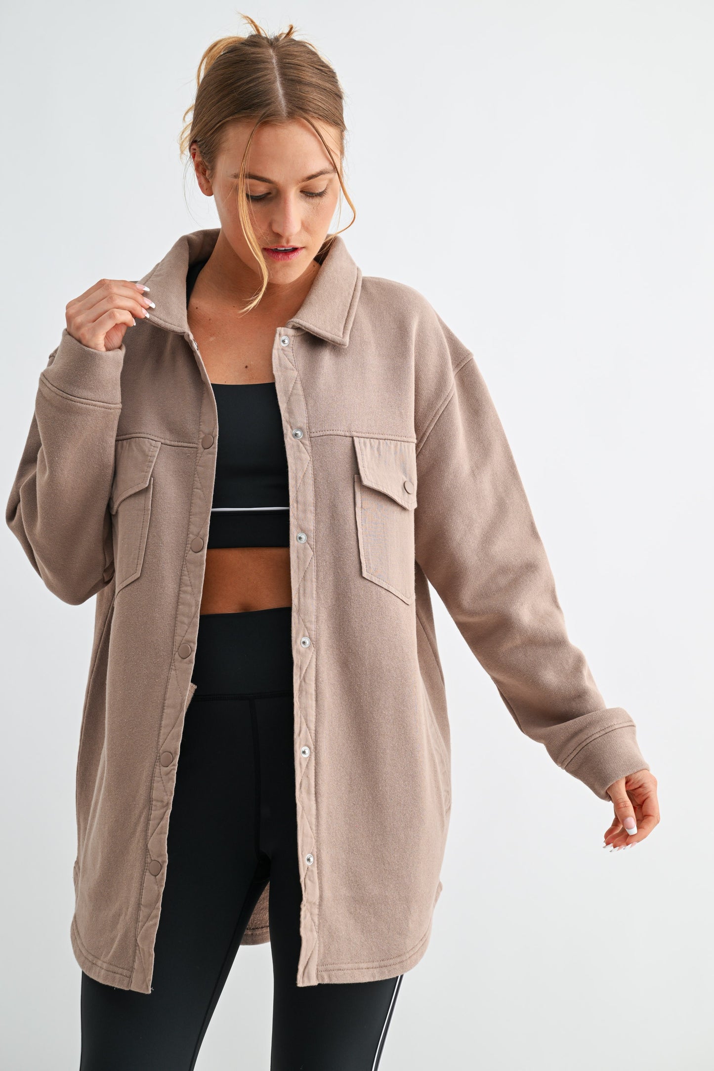Mono B Fleece Shacket DOORBUSTER