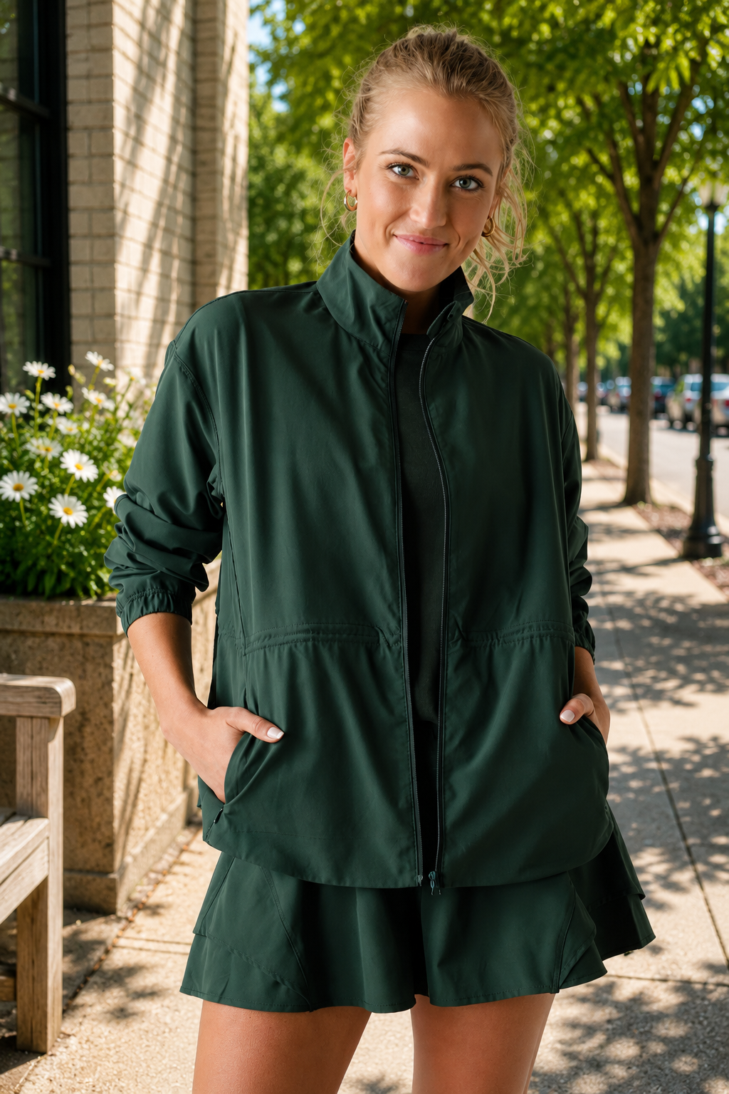 StrideFlex CurveCinch Peplum Jacket