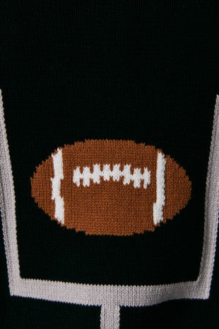 Football Knit Cardigan Sweater