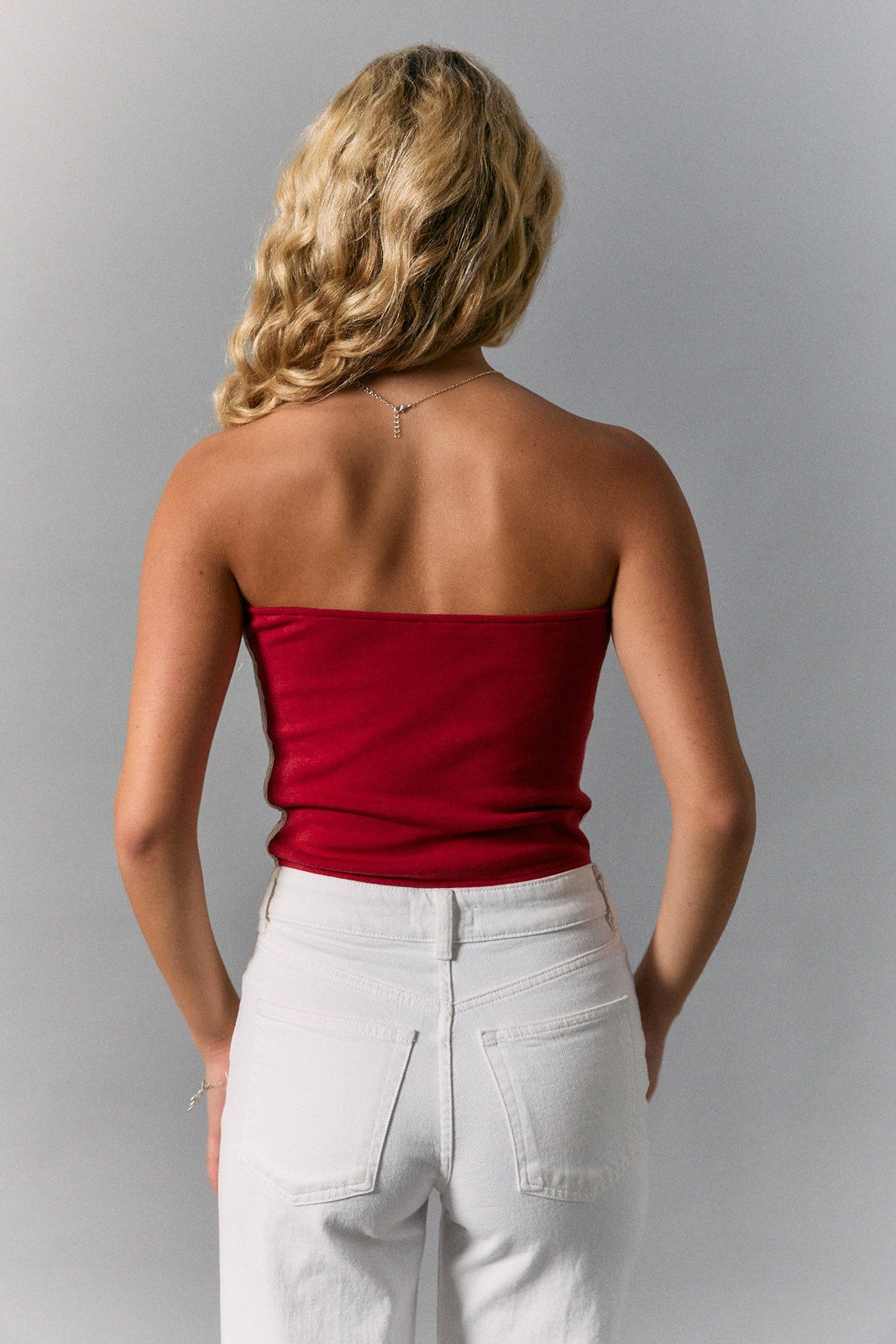 97 Graphic Eyelet Tube Top