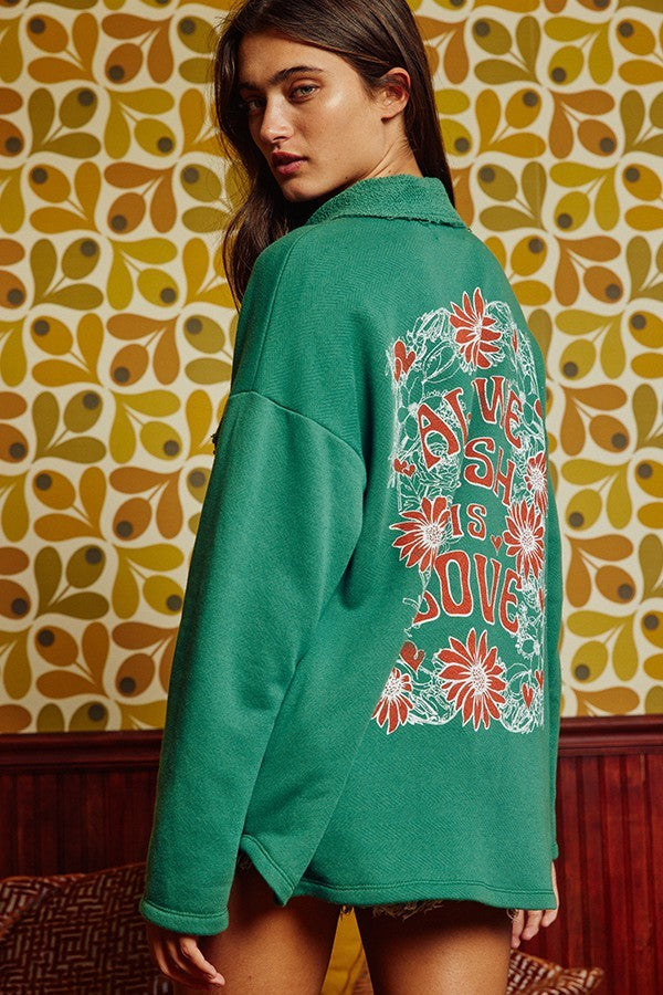 DOORBUSTER French Terry Oversized Shacket