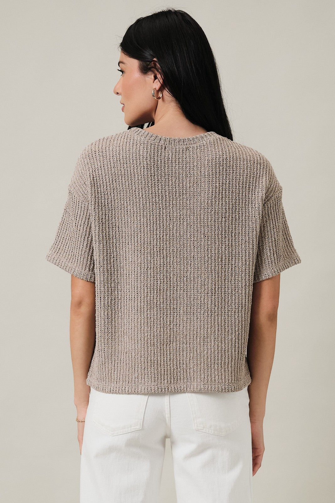 Boucle Drop Shoulder Top