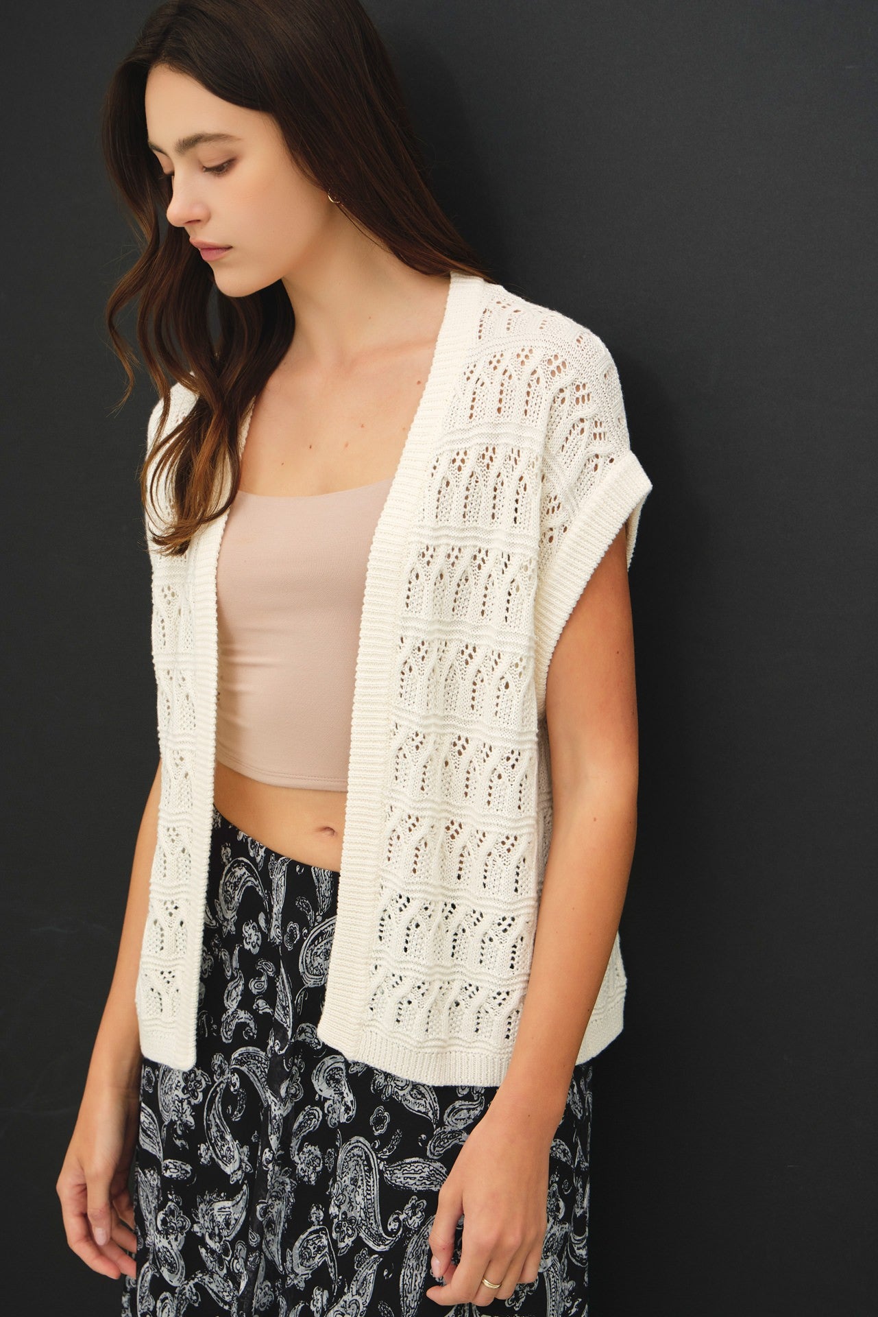 Crochet Open Cardigan