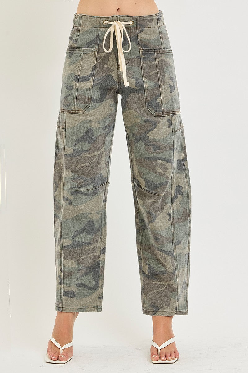 Risen Jeans Slouchy Barrel Camo Pants