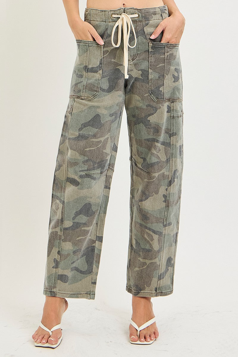 Risen Jeans Slouchy Barrel Camo Pants