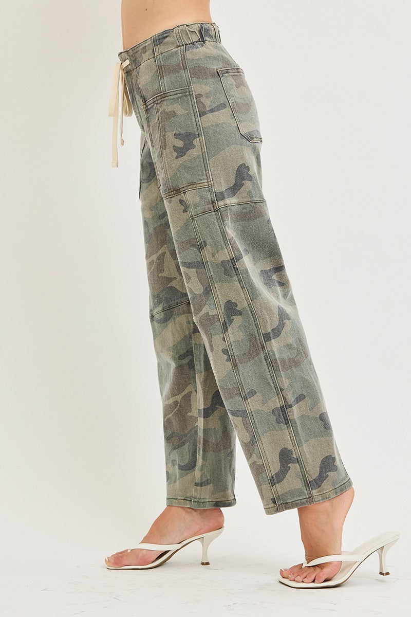 Risen Jeans Slouchy Barrel Camo Pants