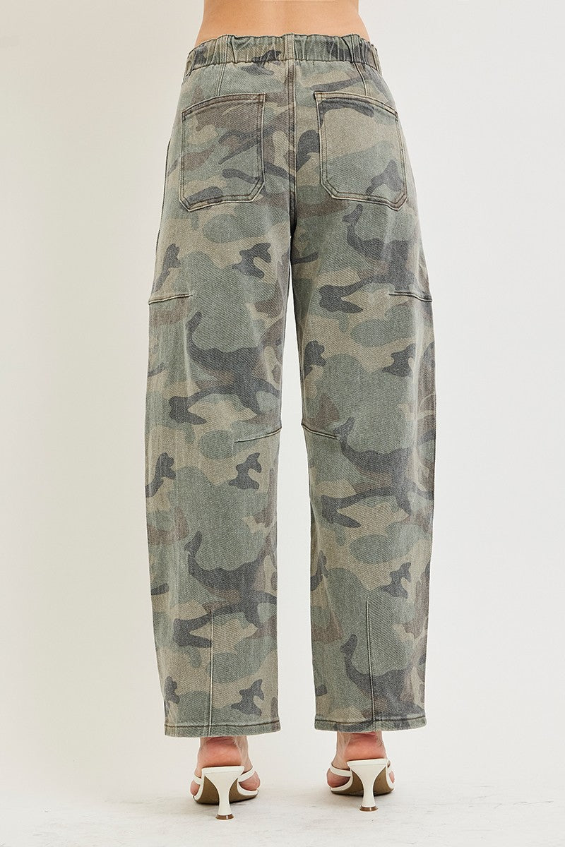 Risen Jeans Slouchy Barrel Camo Pants