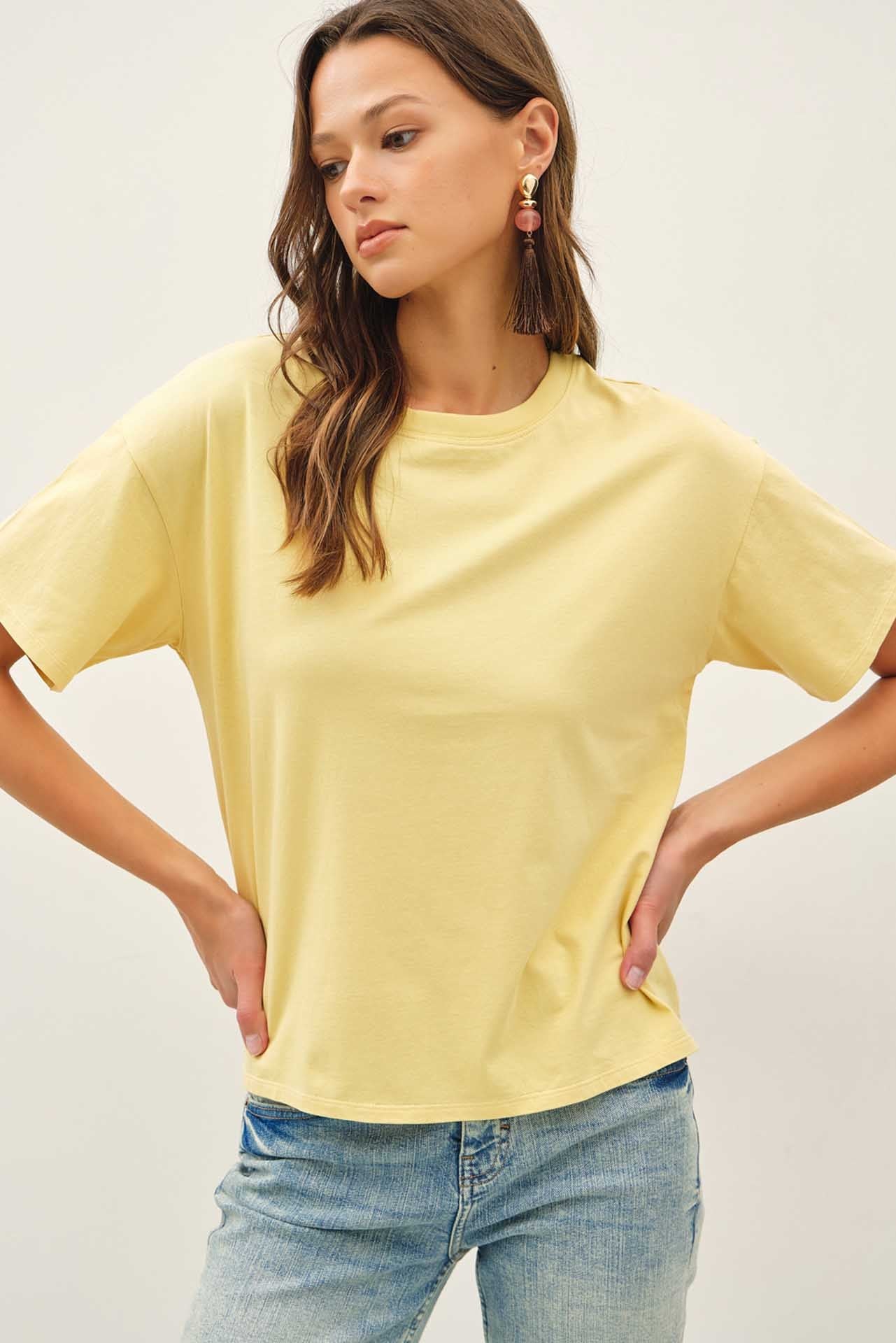 Boxy Cropped Cotton Tee