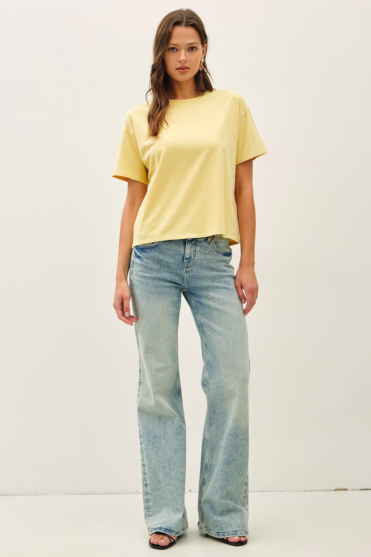 Boxy Cropped Cotton Tee